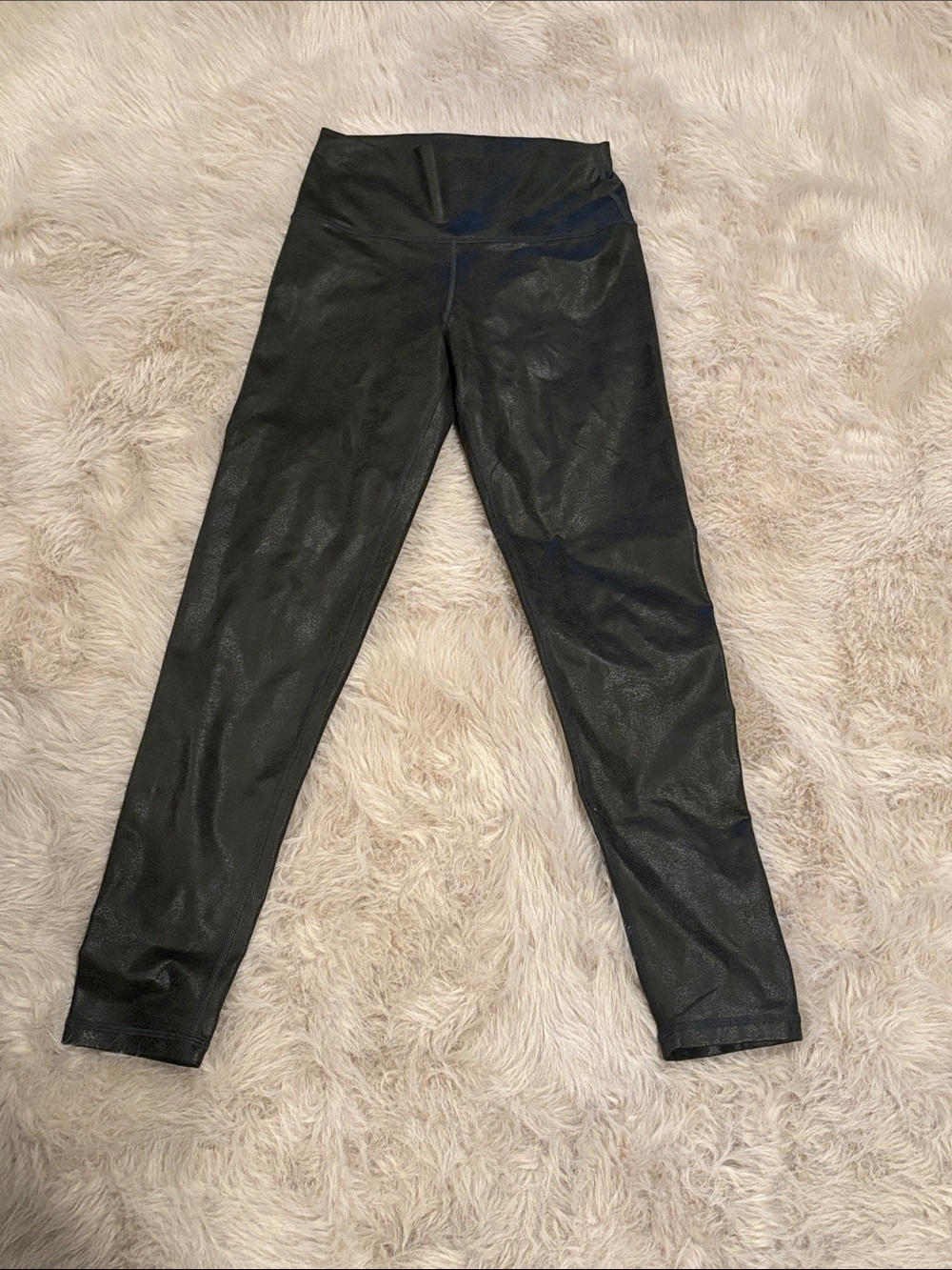High-Rise green  Faux-Leather Women’s leggings